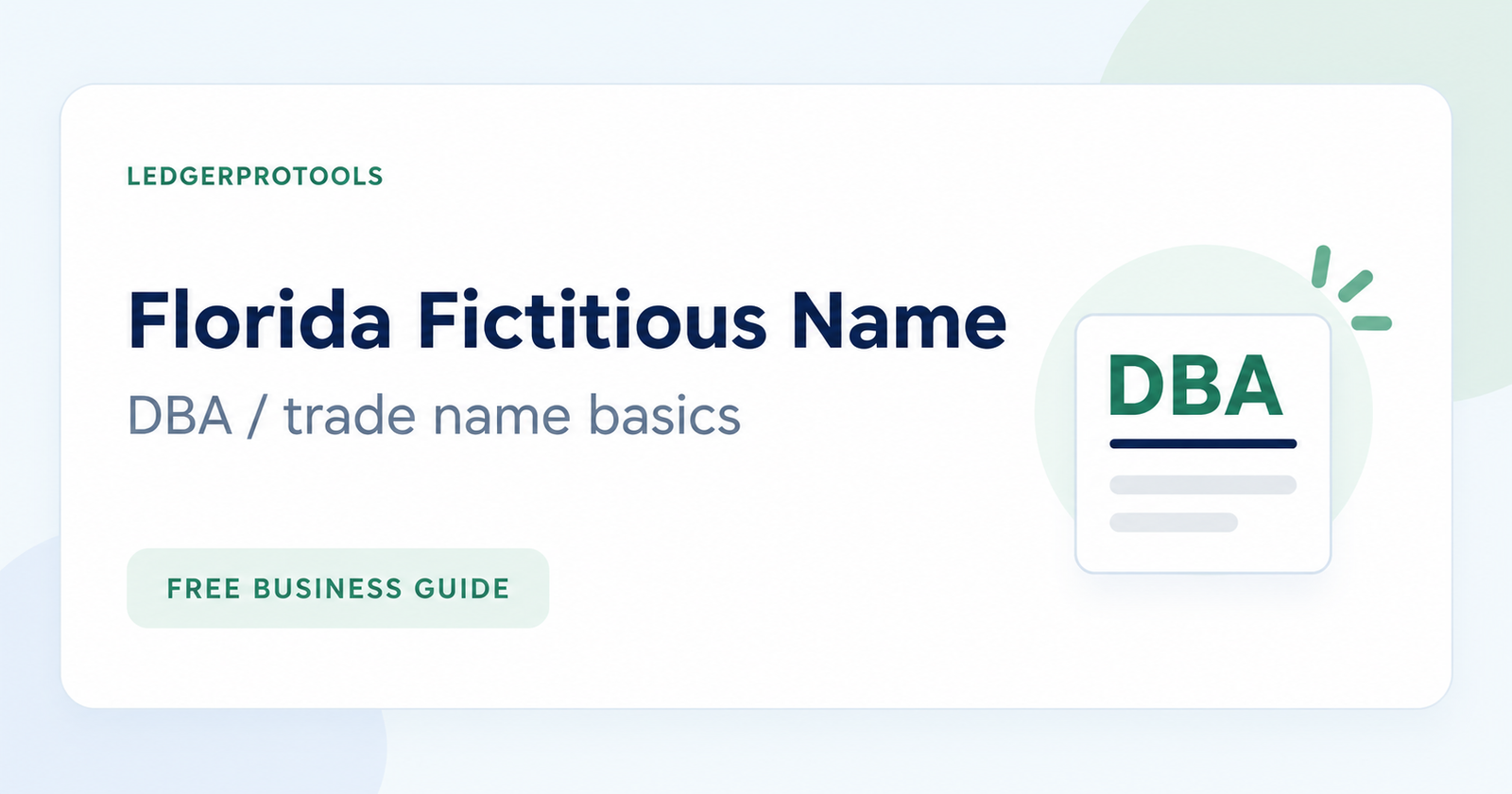 How to Register a Fictitious Name in Florida